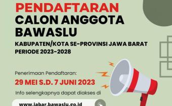 pendaftaran Calon Anggota Bawaslu Kota Cirebon Masa Jabatan 2023 - 2028