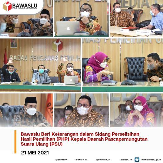 SIDANG PERSELISIHAN HASIL PEMILIHAN (PHP) KEPALA DAERAH PASCAPEMUNGUTAN SUARA ULANG (PSU) DI MAHKAMAH KONSTITUSI (MK) MELALUI DARING