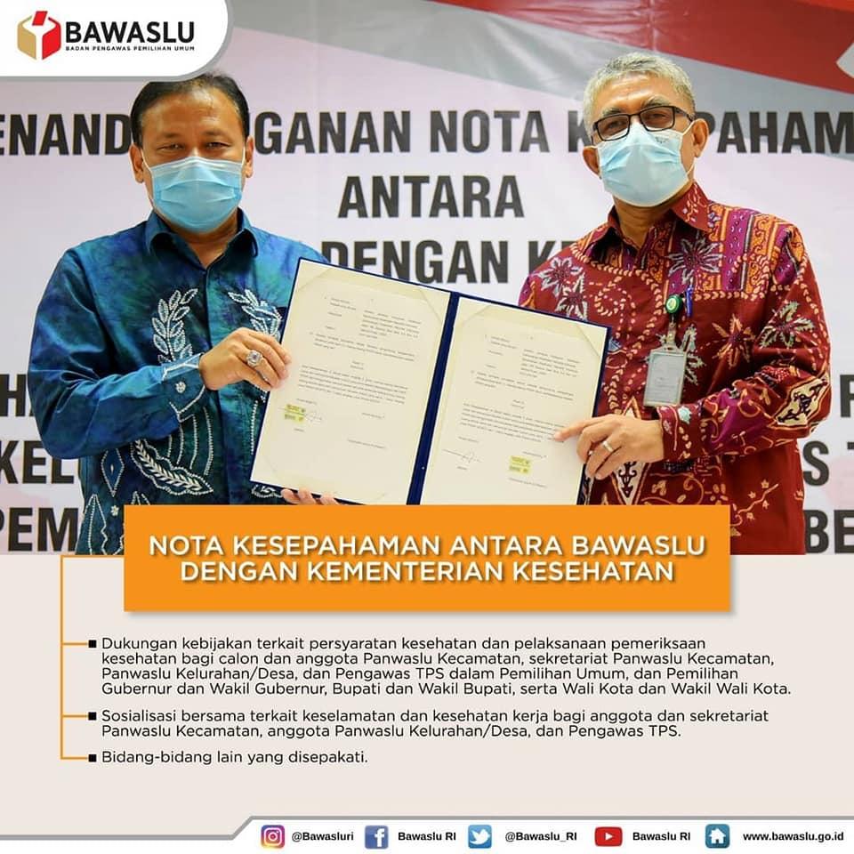 PENANDATANGANAN NOTA KESEPAHAMAN BAWASLU DAN KEMENKES (1)