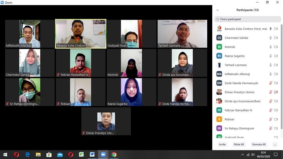 WORK FROM HOME BAWASLU KOTA CIREBON 6 MEI 2020