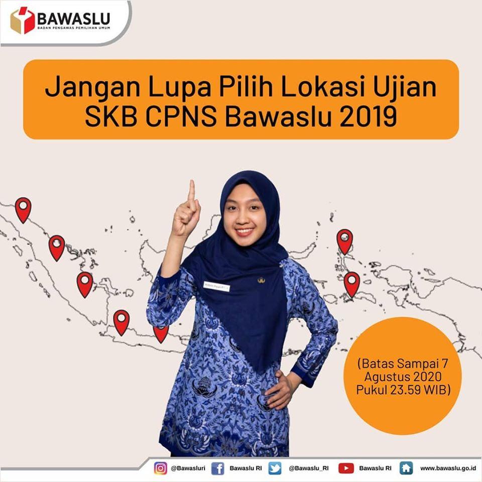 PILIH LOKASI UJIAN SKB CPNS BAWASLU