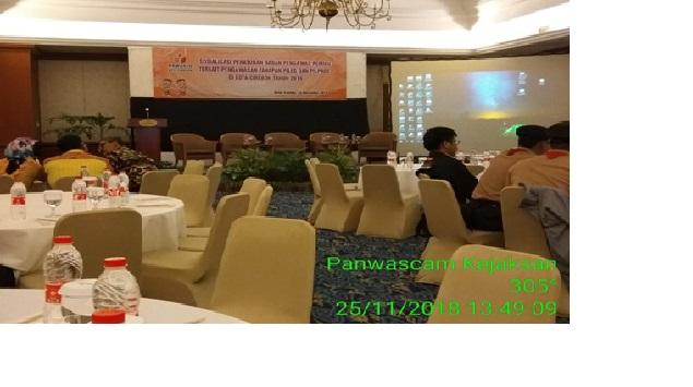 SOSIALISASI PERATURAN BADAN PENGAWAS PEMILU TERKAIT PENGAWASAN TAHAPAN PILEG DAN PILPRES DI KOTA CIREBON