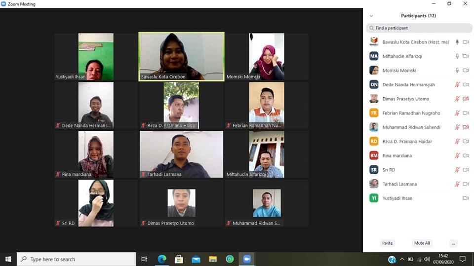WORK FROM HOME BAWASLU KOTA CIREBON, 7 SEPTEMBER 2020
