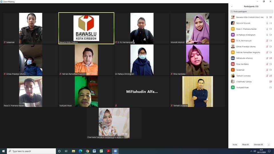 WORK FROM HOME BAWASLU KOTA CIREBON, 9 NOVEMBER 2020