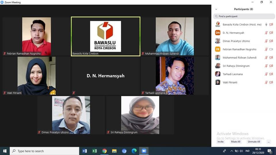 WORK FROM HOME BAWASLU KOTA CIREBON, 28 DESEMBER 2020