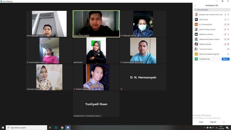 WORK FROM HOME BAWASLU KOTA CIREBON, 21 DESEMBER 2020