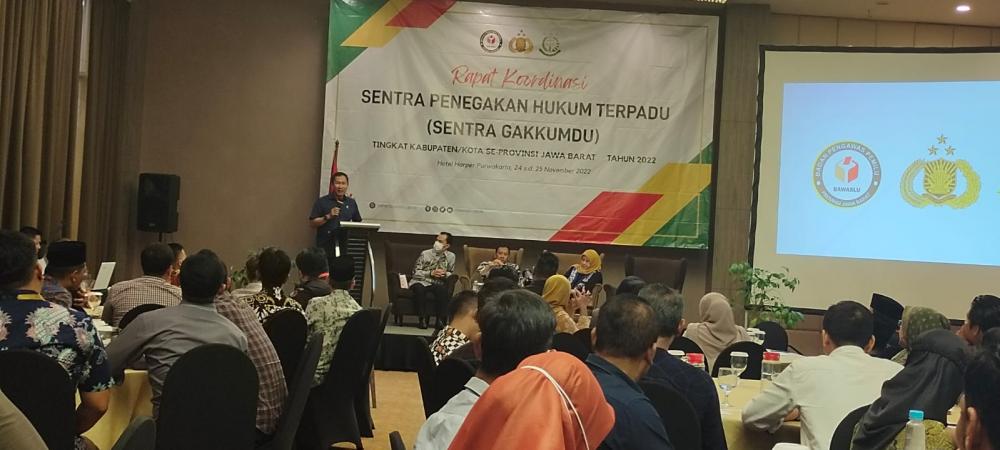 Bawaslu Kota Cirebon Hadiri Rakor Sentra Gakkumdu di Purwakarta