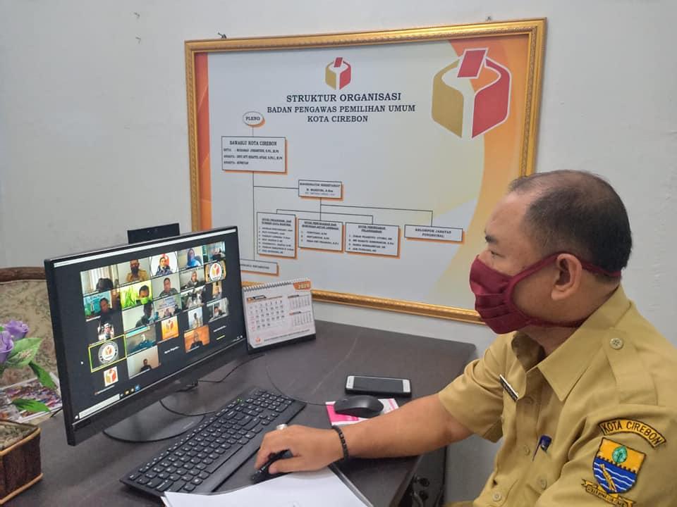VIDEO CONFERENCE LAUNCHING E-LEARNING AKADEMI ANTI KORUPSI. KERJASAMA ANTARA BAWASLU PROVINSI JAWA BARAT BERSAMA INDONESIA CORUPTION WATCH (ICW)