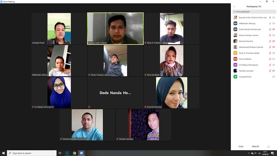 WORK FROM HOME BAWASLU KOTA CIREBON 14 AGUSTUS 2020 