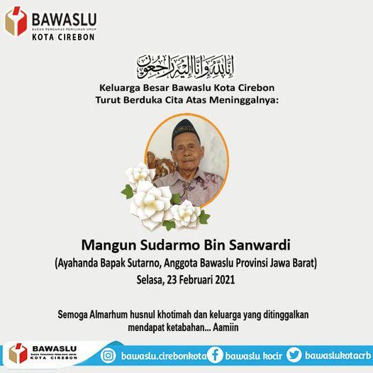 TURUT BERDUKA CITA ATAS MENINGGALNYA MANGUN SUDARMO BIN SANWARDI