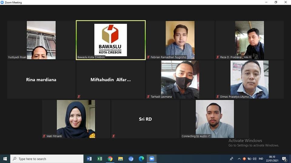 WORK FROM HOME BAWASLU KOTA CIREBON, 22 JANUARI 2021