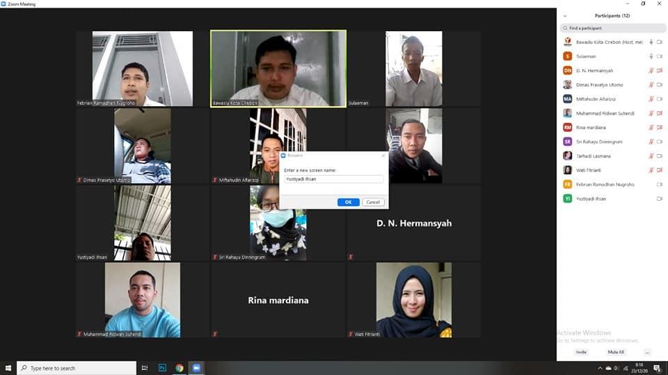 WORK FROM HOME BAWASLU KOTA CIREBON, 23 DESEMBER 2020