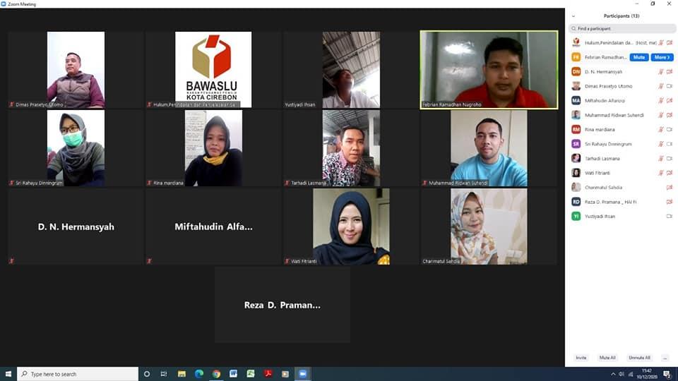 WORK FROM HOME BAWASLU KOTA CIREBON, 10 DESEMBER 2020