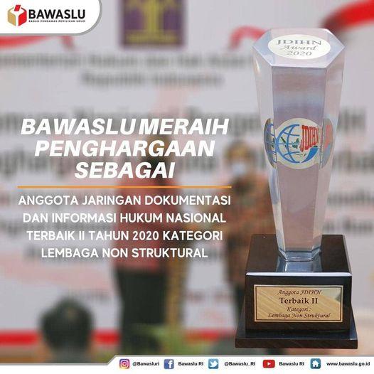 BAWASLU RAIH PENGHARGAAN JDIHN