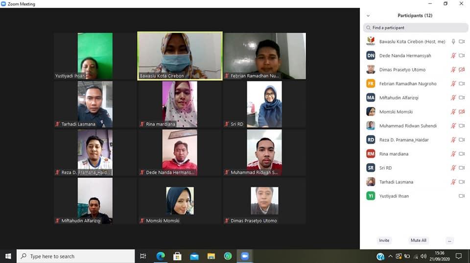 WORK FROM HOME BAWASLU KOTA CIREBON, 21 SEPTEMBER 2020