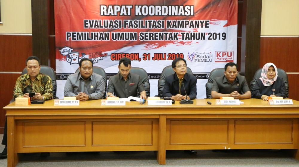 Rapat Koordinasi Evaluasi Fasilitasi Kampanye Pemilihan Umum Serentak Tahun 2019