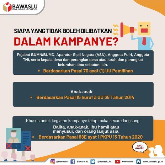 YANG TIDAK BOLEH DILIBATKAN DALAM KAMPANYE