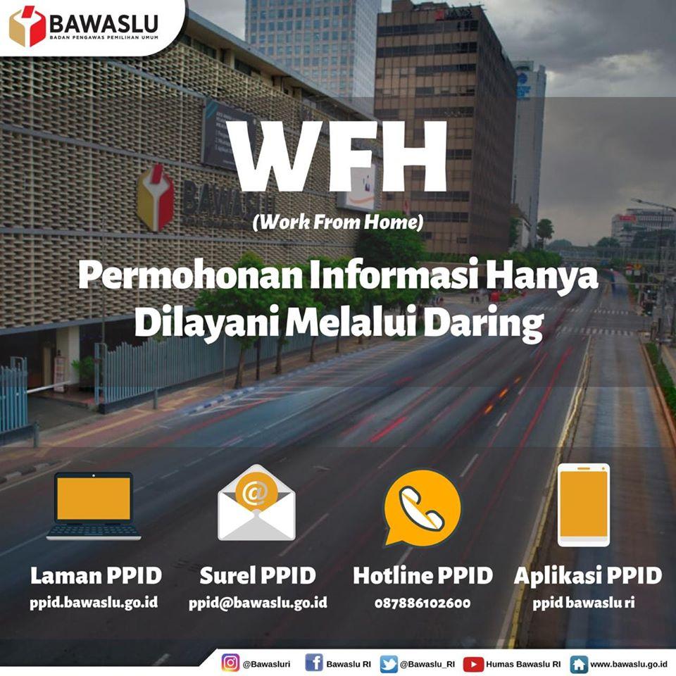 PELAYANAN INFORMASI HANYA DILAYANI MELALUI DARING