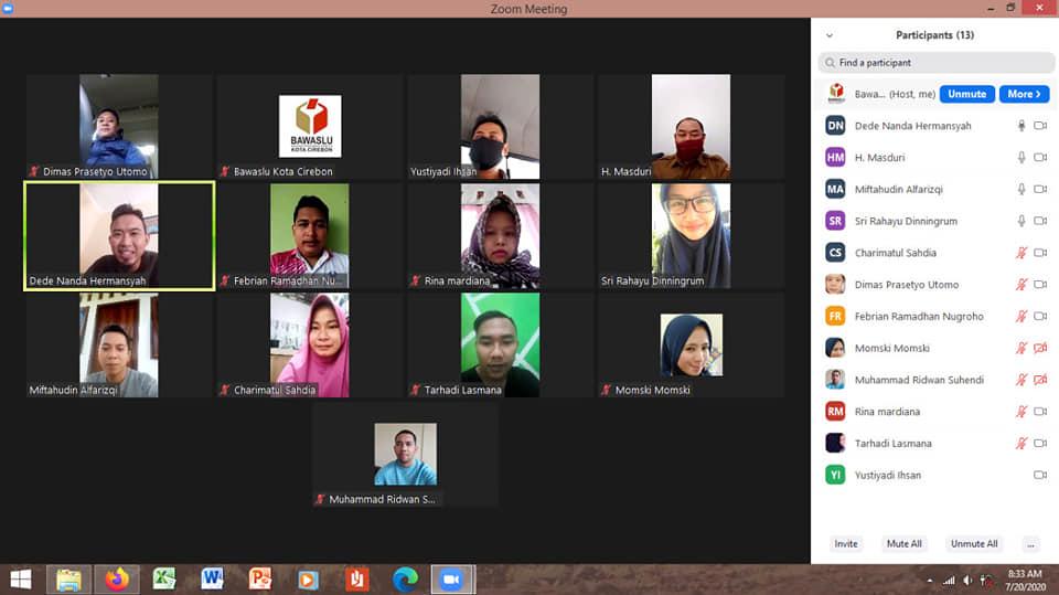 WORK FROM HOME BAWASLU KOTA CIREBON 20 JULI 2020