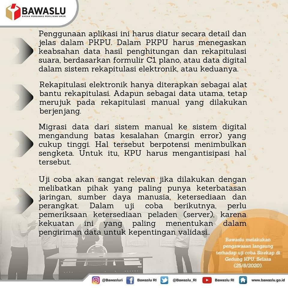 ANALISIS DAN REKOMENDASI BAWASLU TERHADAP UJI COBA SIREKAP (3)