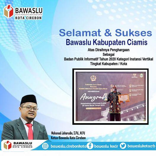 SELAMAT DAN SUKSES KEPADA BAWASLU KABUPATEN CIAMIS