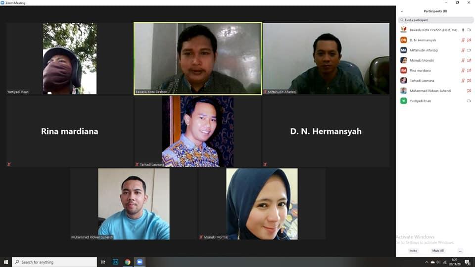 WORK FROM HOME BAWASLU KOTA CIREBON, 20 NOVEMBER 2020