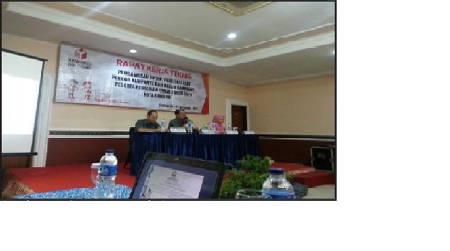 RAPAT KERJA TEKNIS PENGAWASAN DPTHP, FASILITAS ALAT PERAGA KAMPANYE DAN BAHAN KAMPANYE PADA PEMILIHAN UMUM 2019