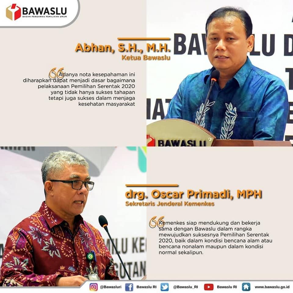 PENANDATANGANAN NOTA KESEPAHAMAN BAWASLU DAN KEMENKES (2)