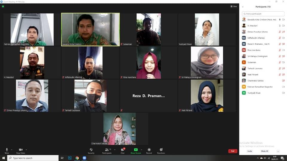 WORK FROM HOME BAWASLU KOTA CIREBON, 28 JANUARI 2021