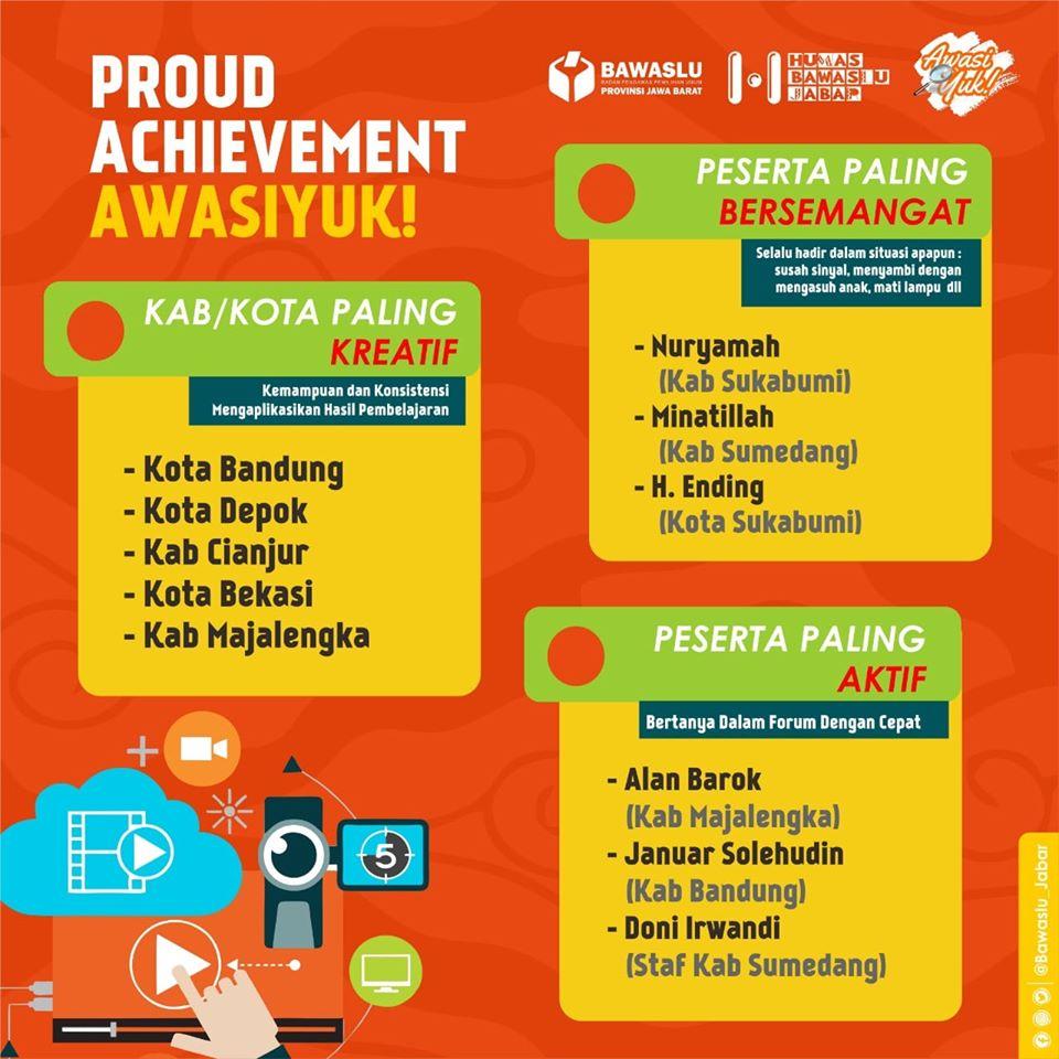 PROUD ACHIEVEMENT AWASI YUK!