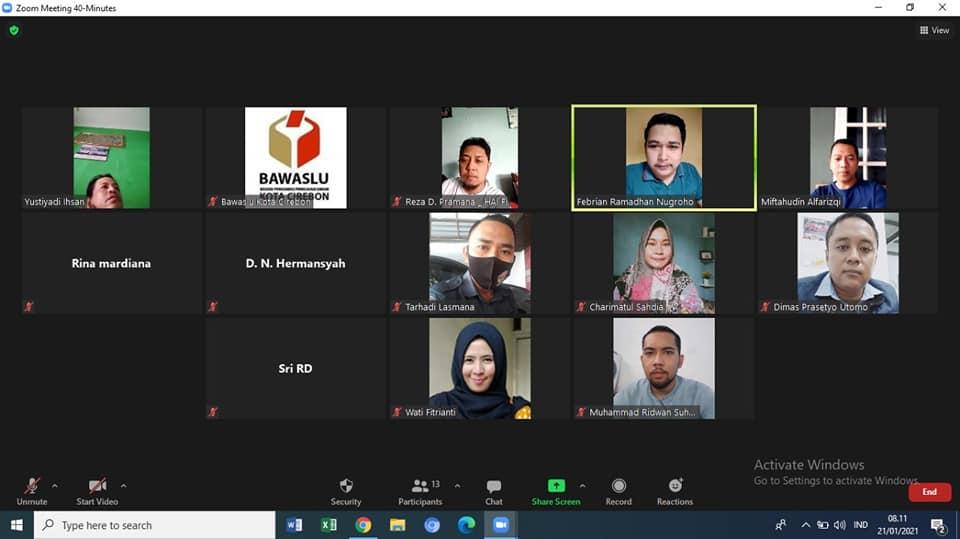WORK FROM HOME BAWASLU KOTA CIREBON, 21 JANUARI 2021