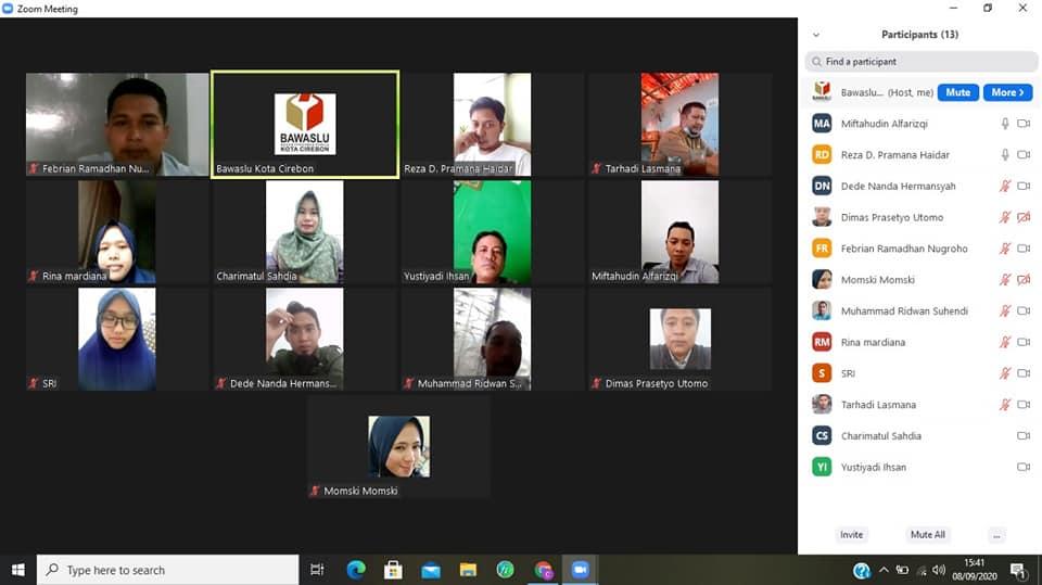 WORK FROM HOME BAWASLU KOTA CIREBON, 8 SEPTEMBER 2020