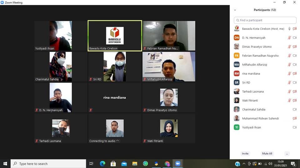 WORK FROM HOME BAWASLU KOTA CIREBON, 8 FEBRUARI 2021