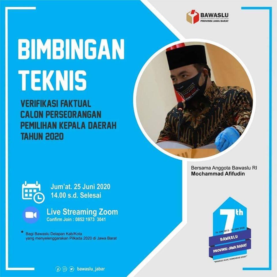 BIMBINGAN TEKNIS VERIFIKASI FAKTUAL CALON PERSEORANGAN PILKADA 2020