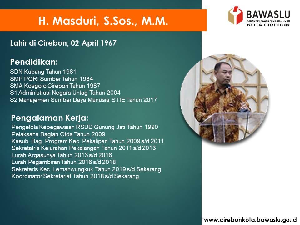 Profil Koordinator Sekretariat (H. Masduri, S.Sos., M.M.)