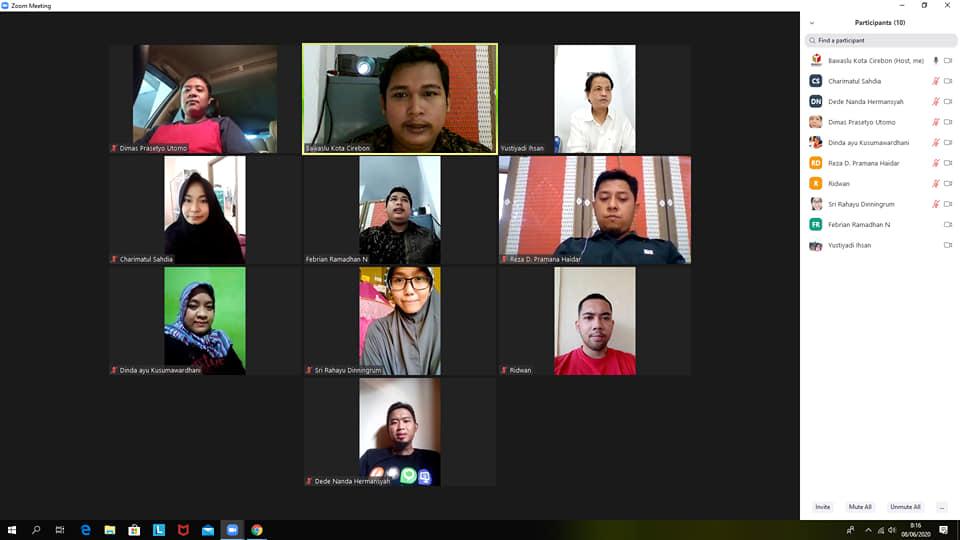 WORK FROM HOME BAWASLU KOTA CIREBON 8 JUNI 2020