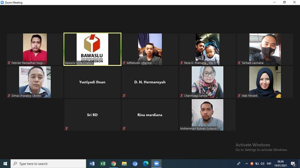 WORK FROM HOME BAWASLU KOTA CIREBON, 19 JANUARI 2021