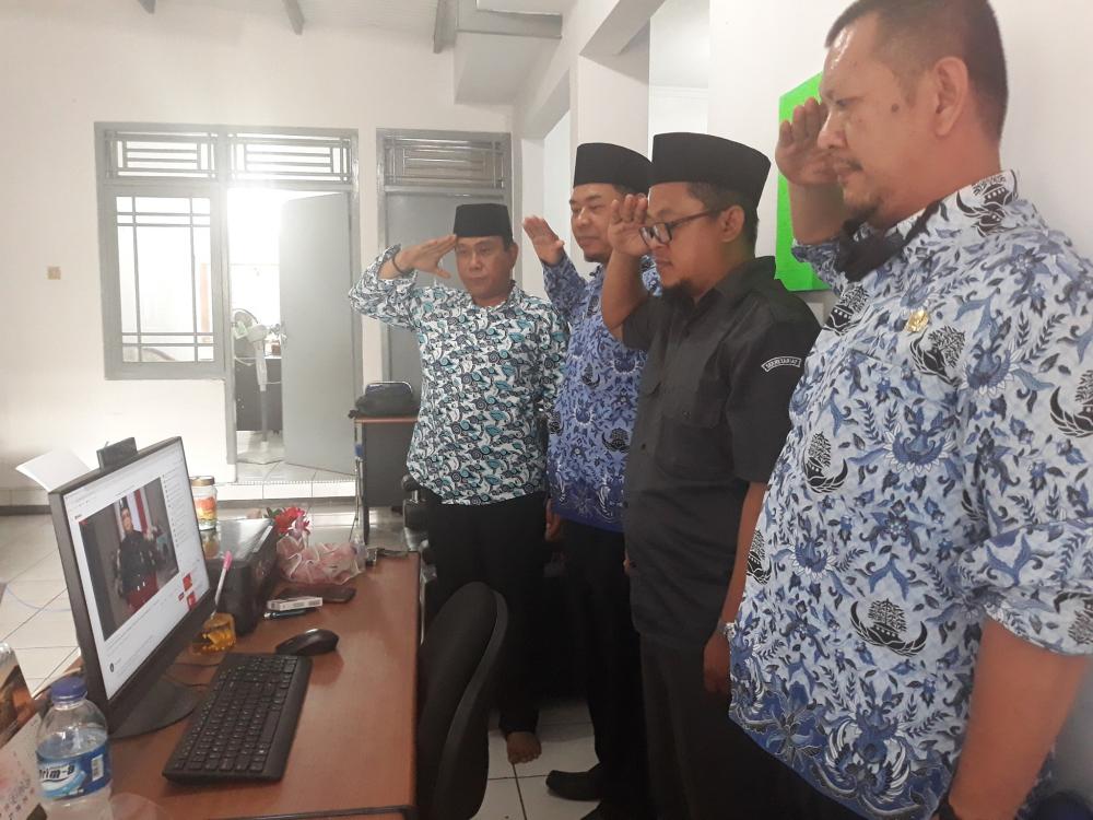 BAWASLU KOTA CIREBON MENGIKUTI UPACARA VIRTUAL PERINGATAN HUT RI KE 75