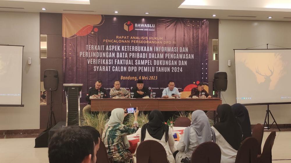 Bawaslu Kota Cirebon Ikuti Rapat Analisis Hukum Pencalonan Perseorangan DPD