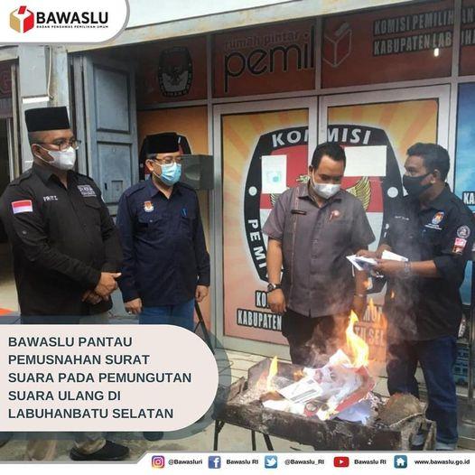 FRITZ EDWARD SIREGAR MEMANTAU PEMUSNAHAN SURAT SUARA PADA PEMUNGUTAN SUARA ULANG DI LABUHANBATU SELATAN