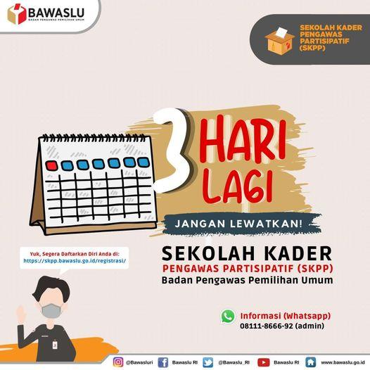 YUK DAFTAR SEKOLAH KADER PENGAWAS PARTISIPATIF (SKPP)