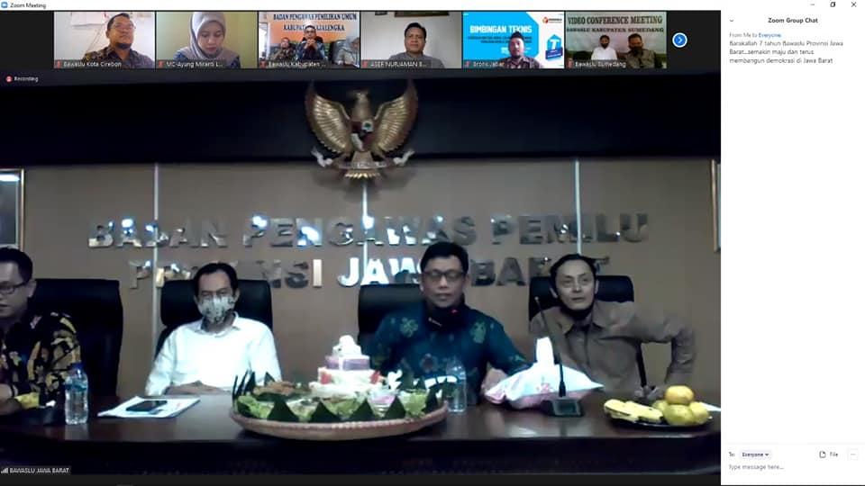 ACARA SYUKURAN HARI JADI BAWASLU JAWA BARAT YANG KE 7 DAN BIMBINGAN TEKNIS VERIFIKASI FAKTUAL DUKUNGAN CALON PERSEORANGAN
