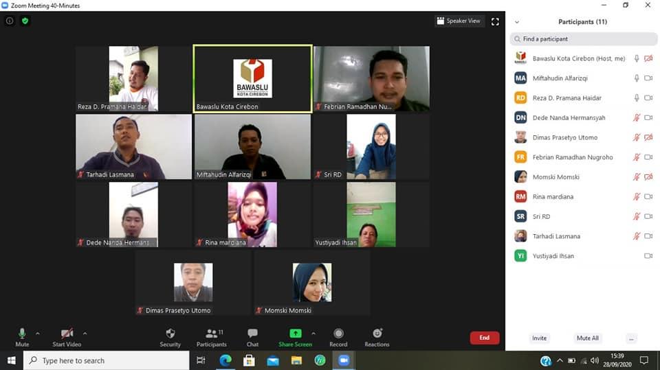 WORK FROM HOME BAWASLU KOTA CIREBON, 28 SEPTEMBER 2020