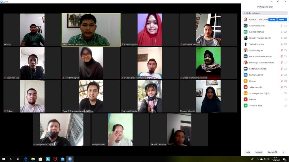 WORK FROM HOME BAWASLU KOTA CIREBON 15 APRIL 2020