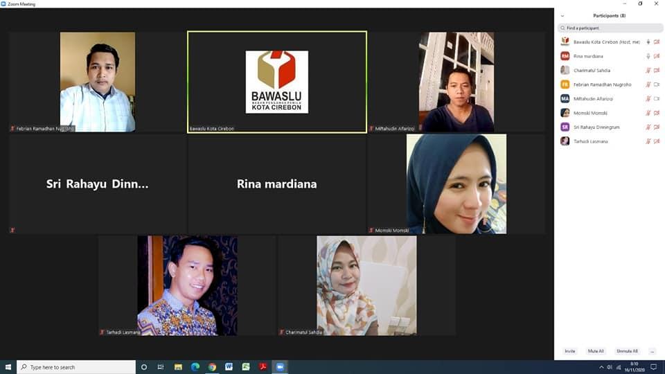 WORK FROM HOME BAWASLU KOTA CIREBON, 16 NOVEMBER 2020