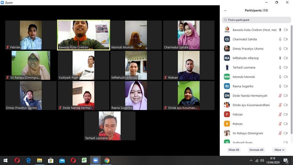WORK FROM HOME BAWASLU KOTA CIREBON 13 APRIL 2020