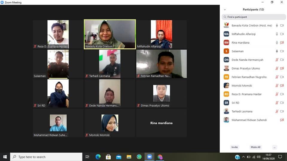 WORK FROM HOME BAWASLU KOTA CIREBON, 14 SEPTEMBER 2020