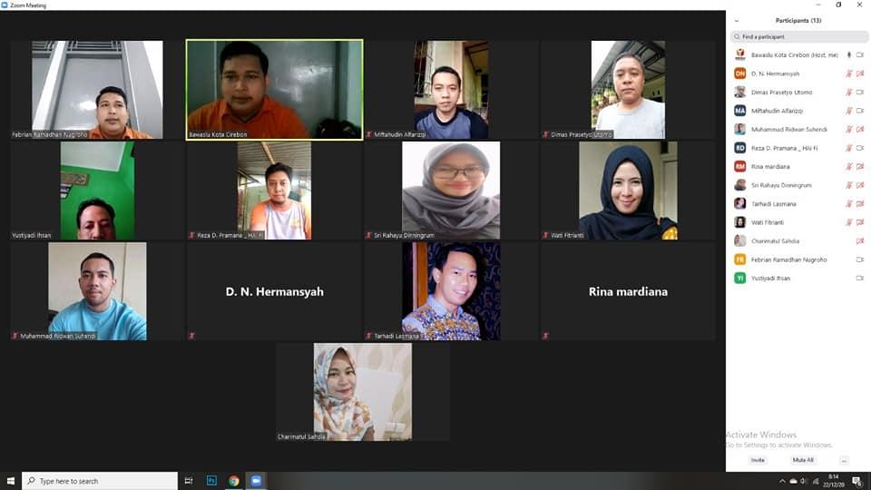 WORK FROM HOME BAWASLU KOTA CIREBON, 22 DESEMBER 2020