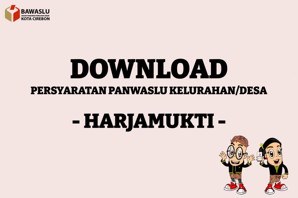 Pengumuman Perekrutan Panwaslu Kelurahan se-Kecamatan Harjamukti