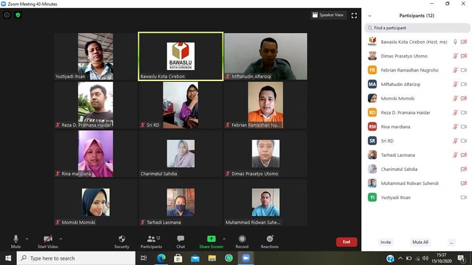 WORK FROM HOME BAWASLU KOTA CIREBON, 15 OKTOBER 2020